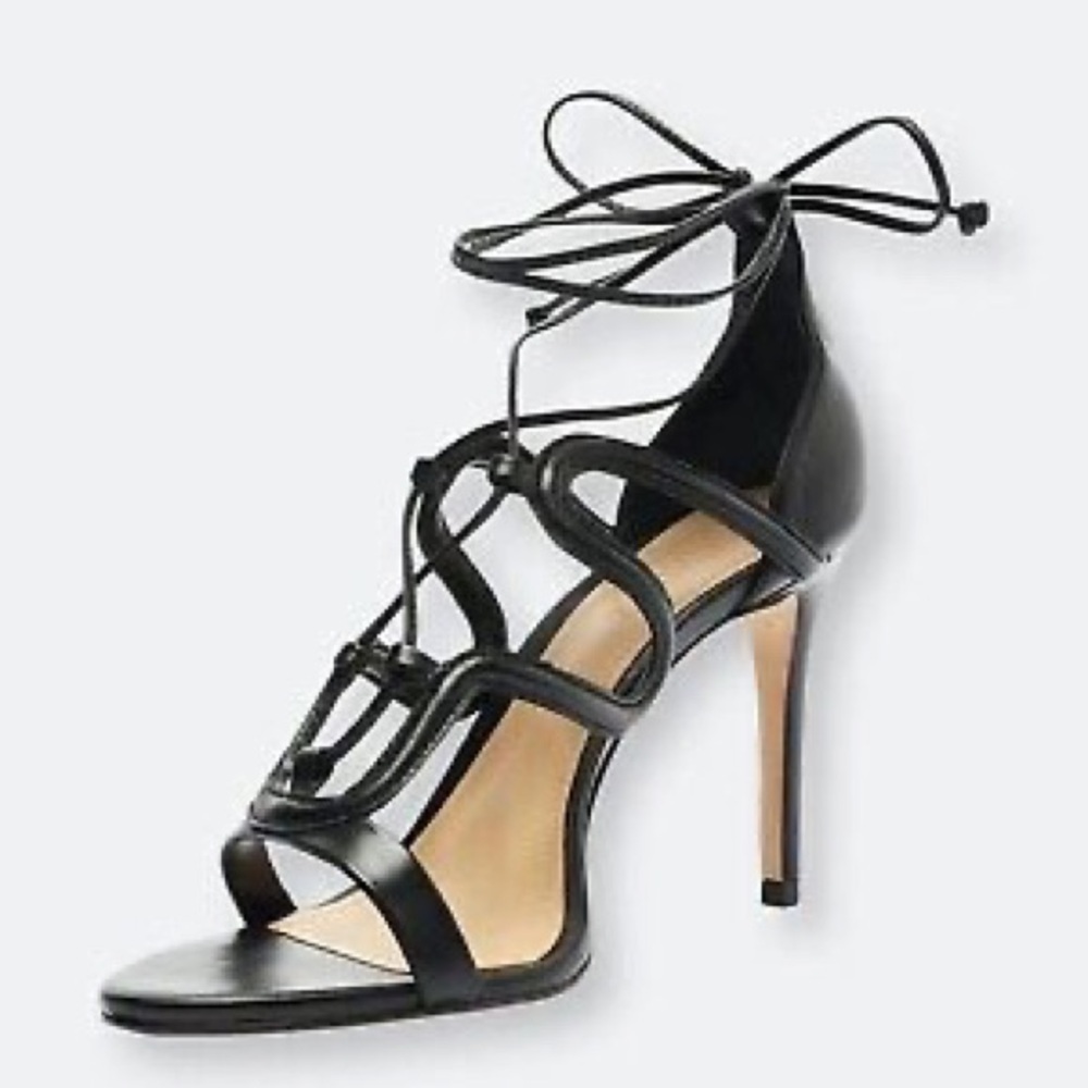 SCHUTZ Wrap Up Elegant Black Strappy Heels
